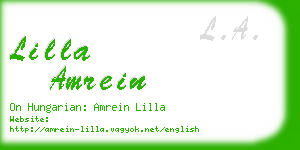 lilla amrein business card